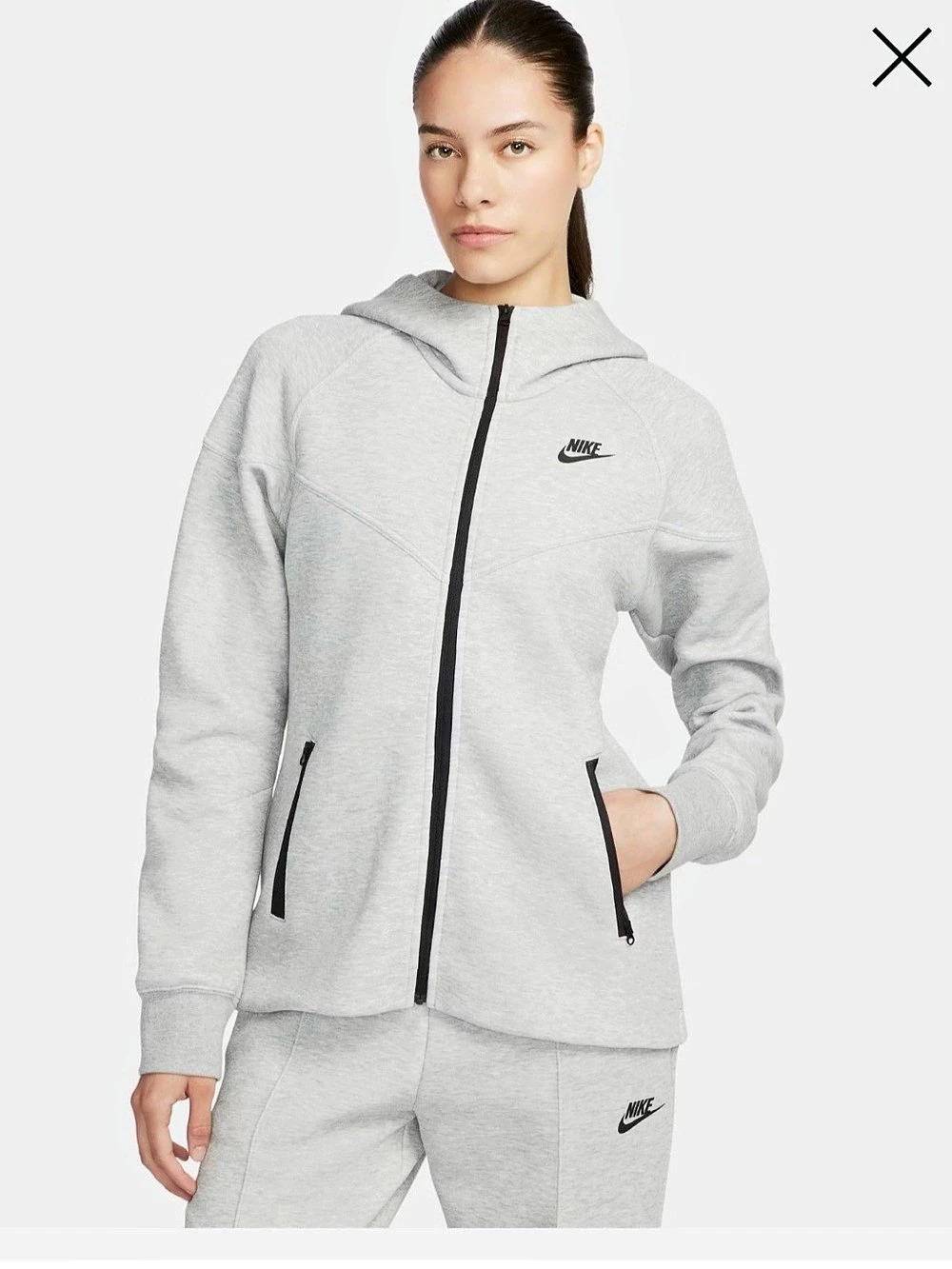 Nike NSW Tech Fleece WR Full-Zip Hoodie Gray Like New